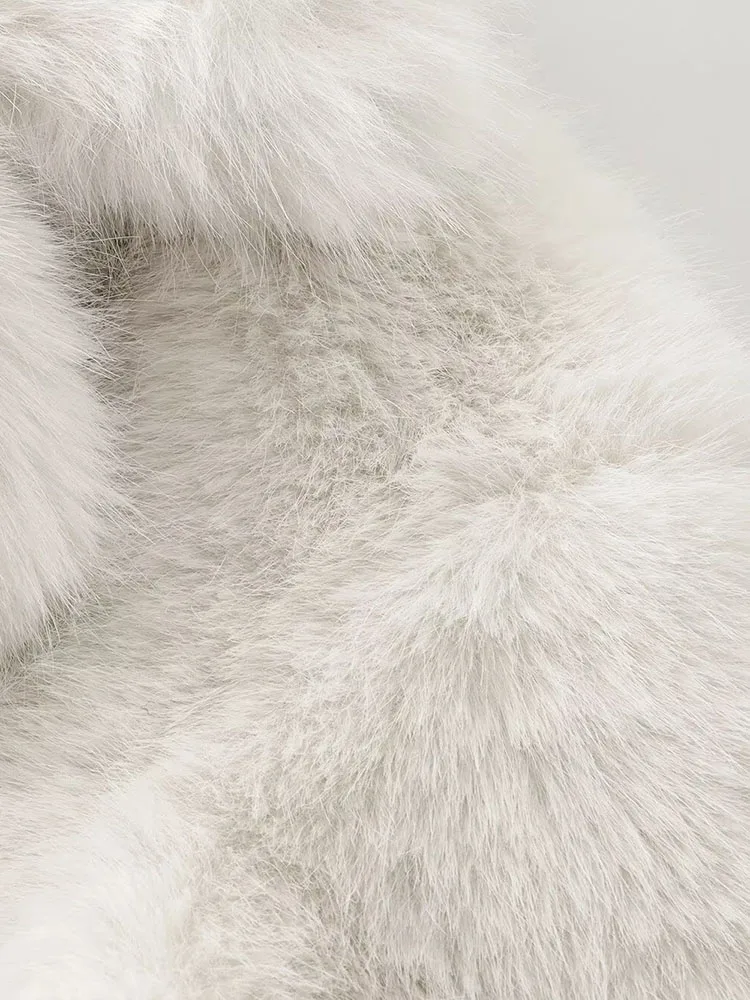 2024 autumn and winter new women's clothing all-match retro loose casual long-sleeved artificial fur effect coat