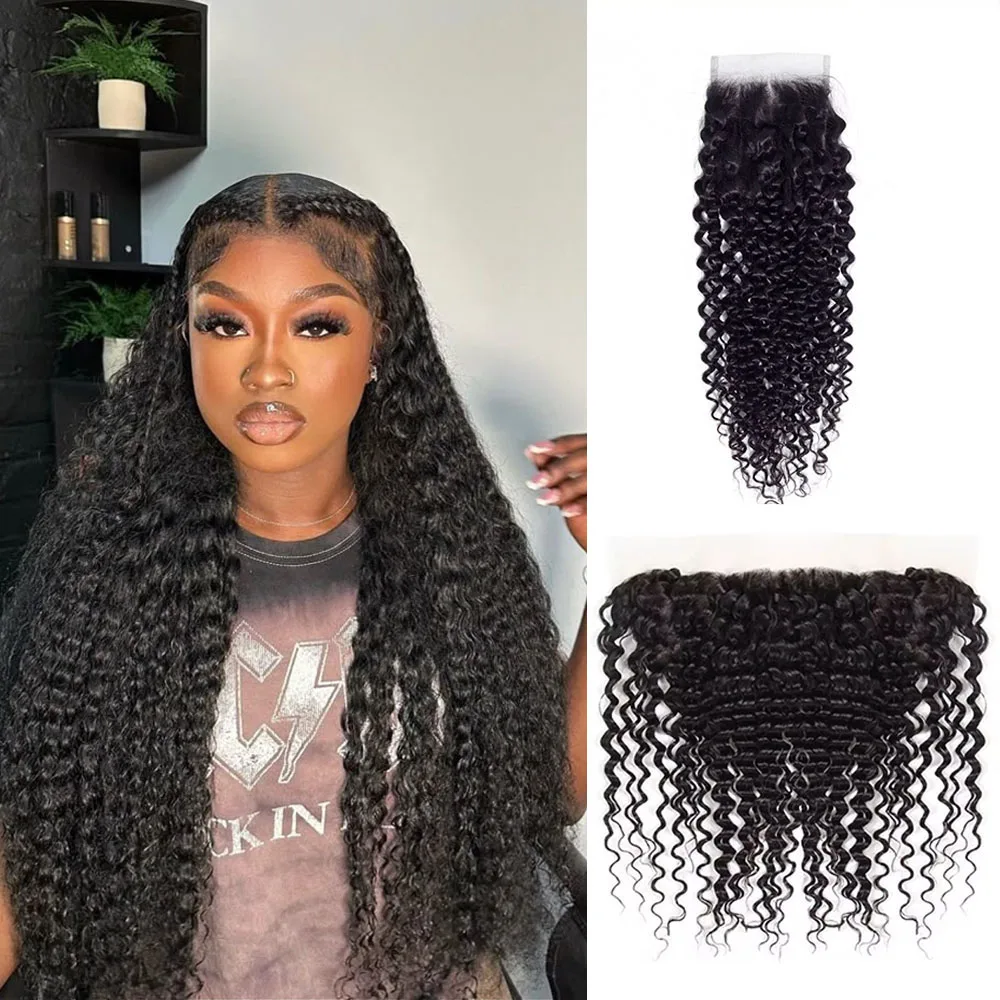 

Глубокая волна 13x4 Кружева Фронтальная часть 100% человеческие волосы 4x4 Кружевная застежка Прозрачное швейцарское кружево Предварительно выщипанное с детскими волосами Оптовая продажа 12A