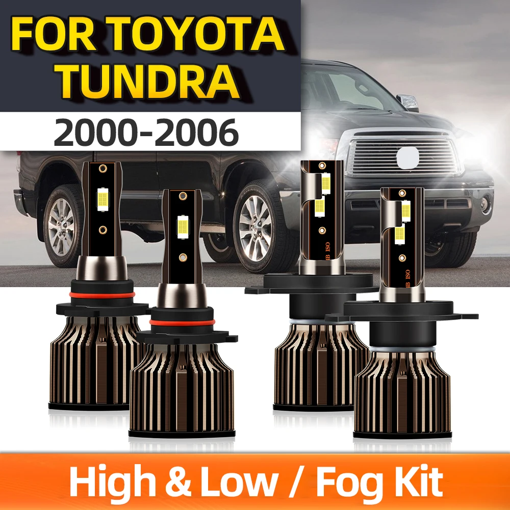 

TEENRAM 9003/H4 High/Low Beam All-in-one 9006 Fog Lamp Car Headlight Bulbs 200M Exposure Distance For TOYOTA Tundra 2000-2006