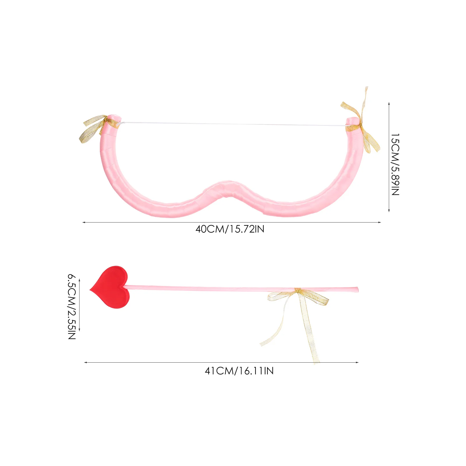 1 Set of Cupid Bow and Arrow Set Costumes Valentine Cupid Costume Cupid Bow Arrow Set Foams Cupid Arrow Bow Cosplay Photo Props