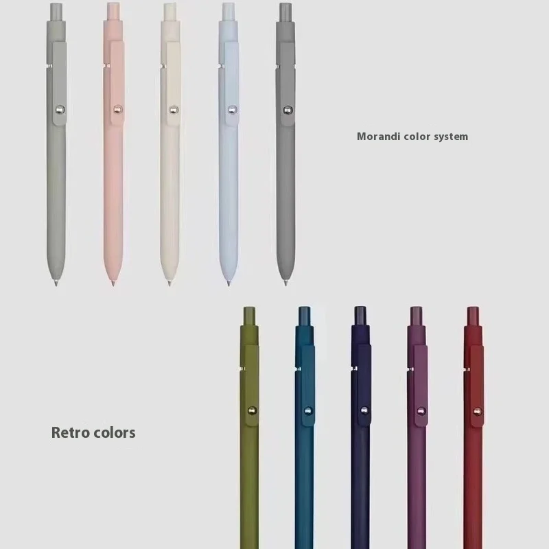 Hot Selling Item Morandi Retro Color Good-Looking Press The Neutral Pen Student To Work In An Office Brush Question Pen 0.05mm