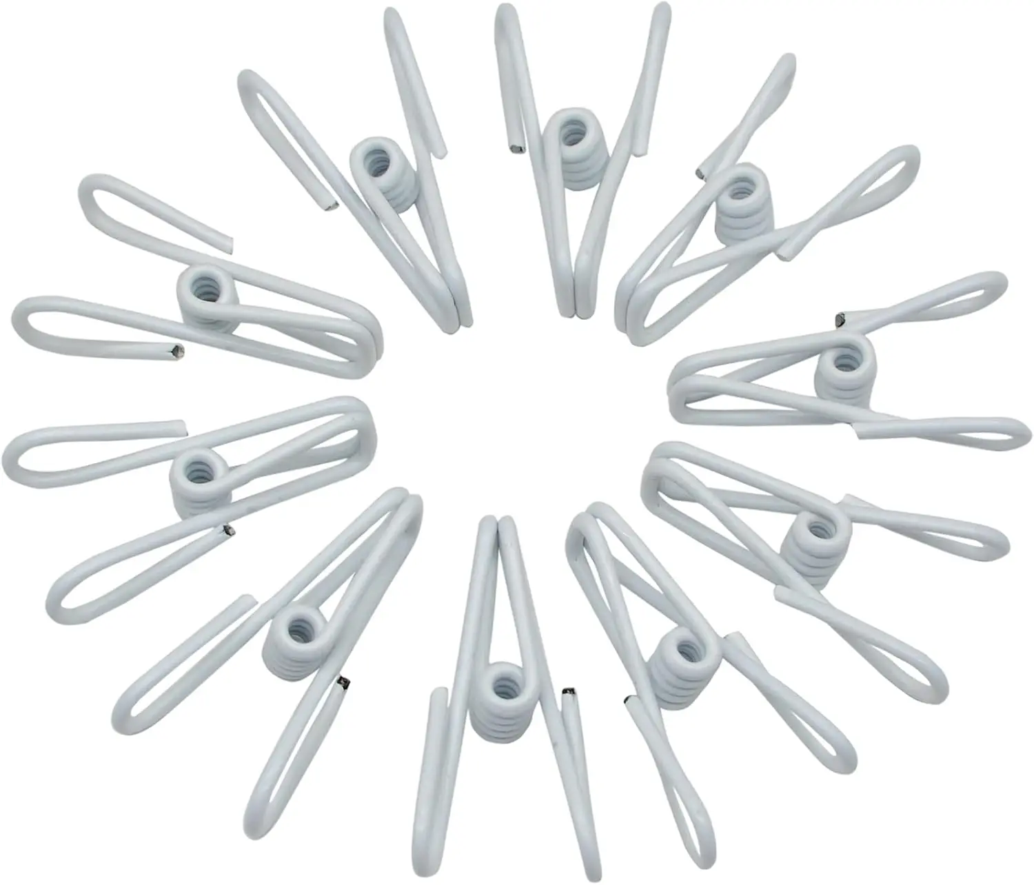 

30 Pack 2 Inch White Metal Chip Clips with PVC Coating for Food Bags and Clothesline
