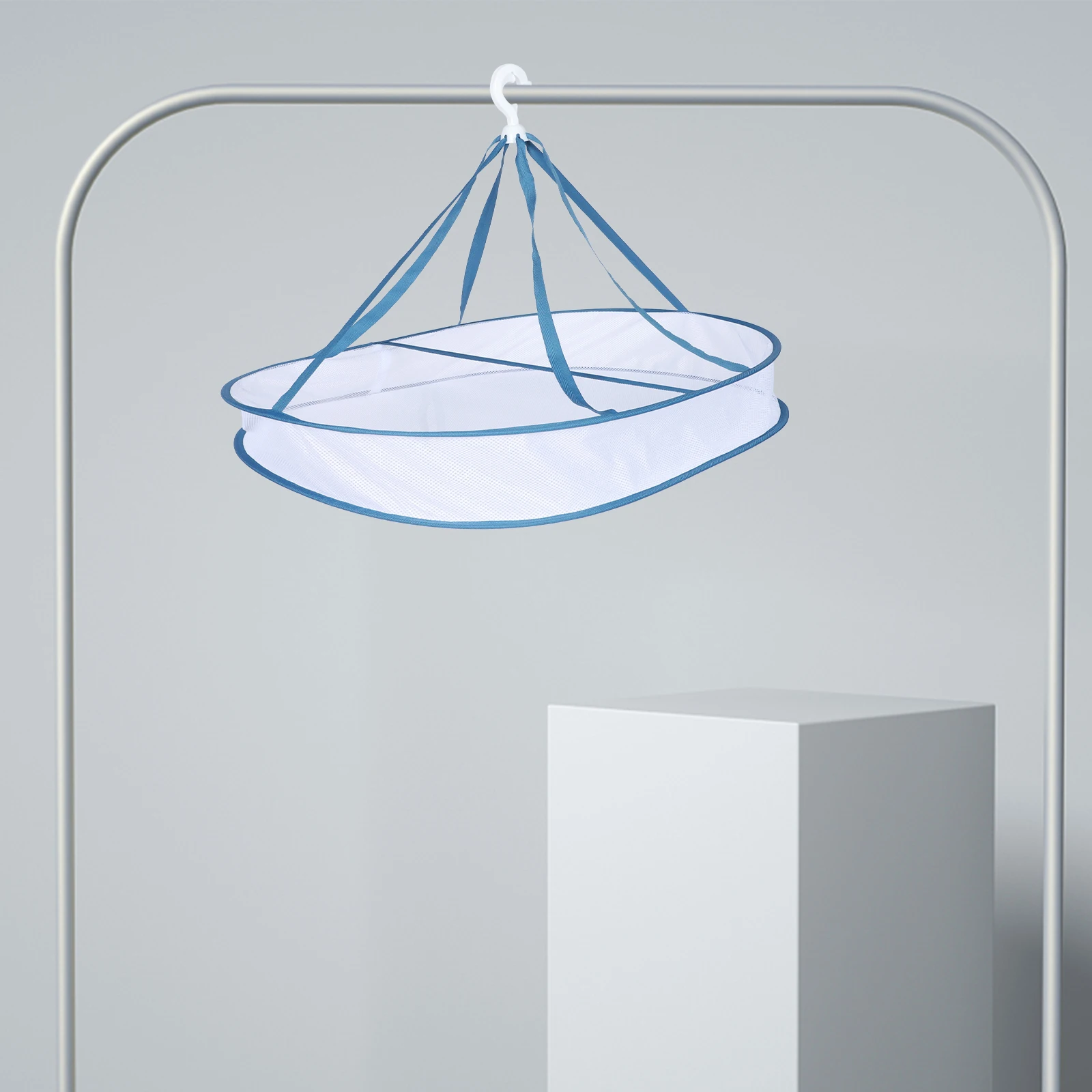 

Drying Net Bag Foldable Clothes Basket Container Simple Hanger Rack Gauze Beauty Egg Drying Rack Home Use Lightweight Storage