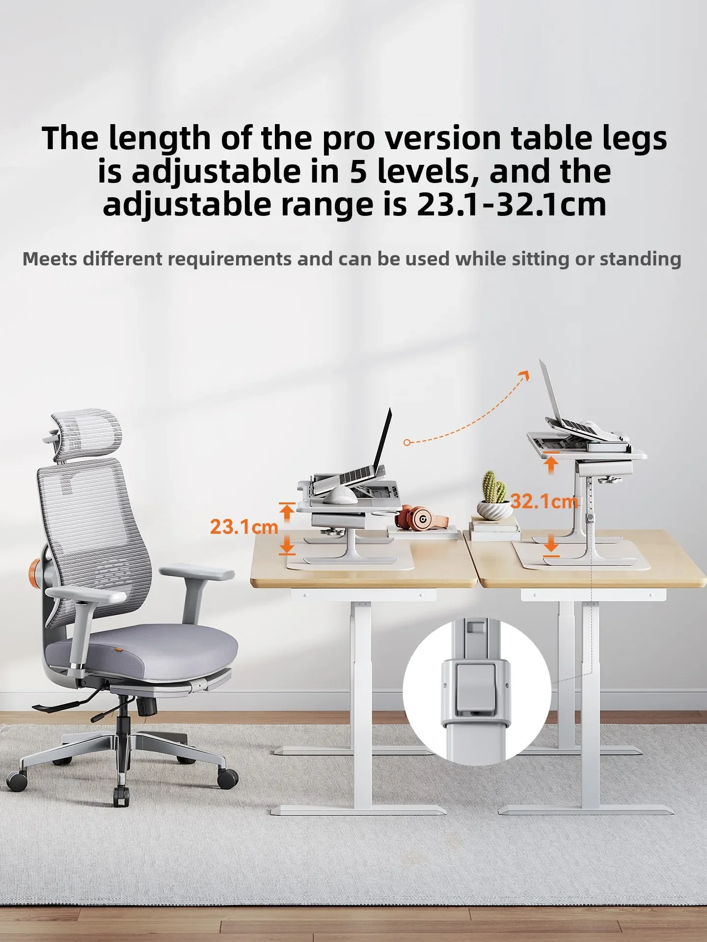 Ergonomic Chair Armrest Desk Attachment Foldable Laptop Table Mobile Office Workstation Accessory