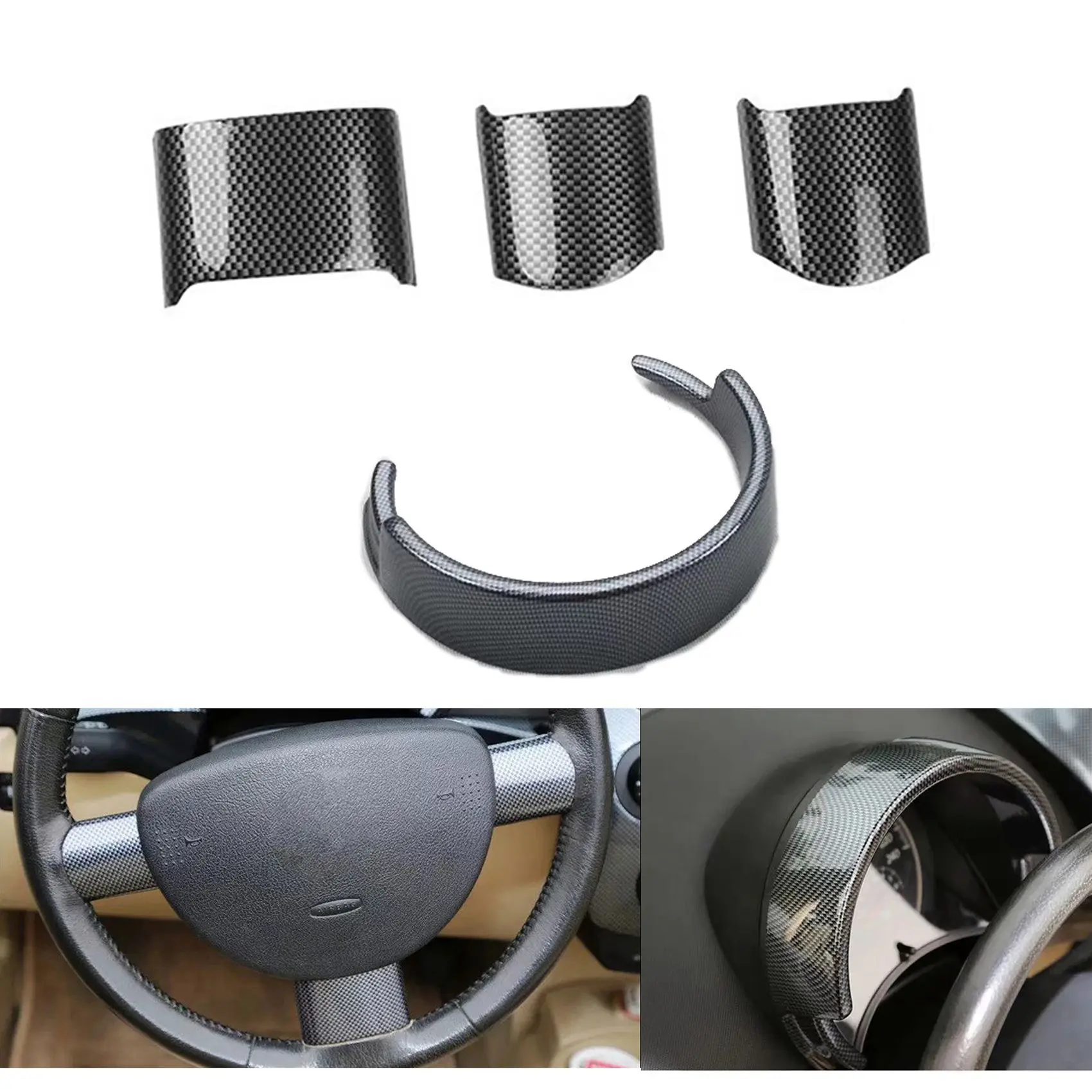 

Deputy Drive Dashboard Console Panel Molding Cover With 4PCS Steering Wheel Trim Dashboard Cover For Beetle 03-10