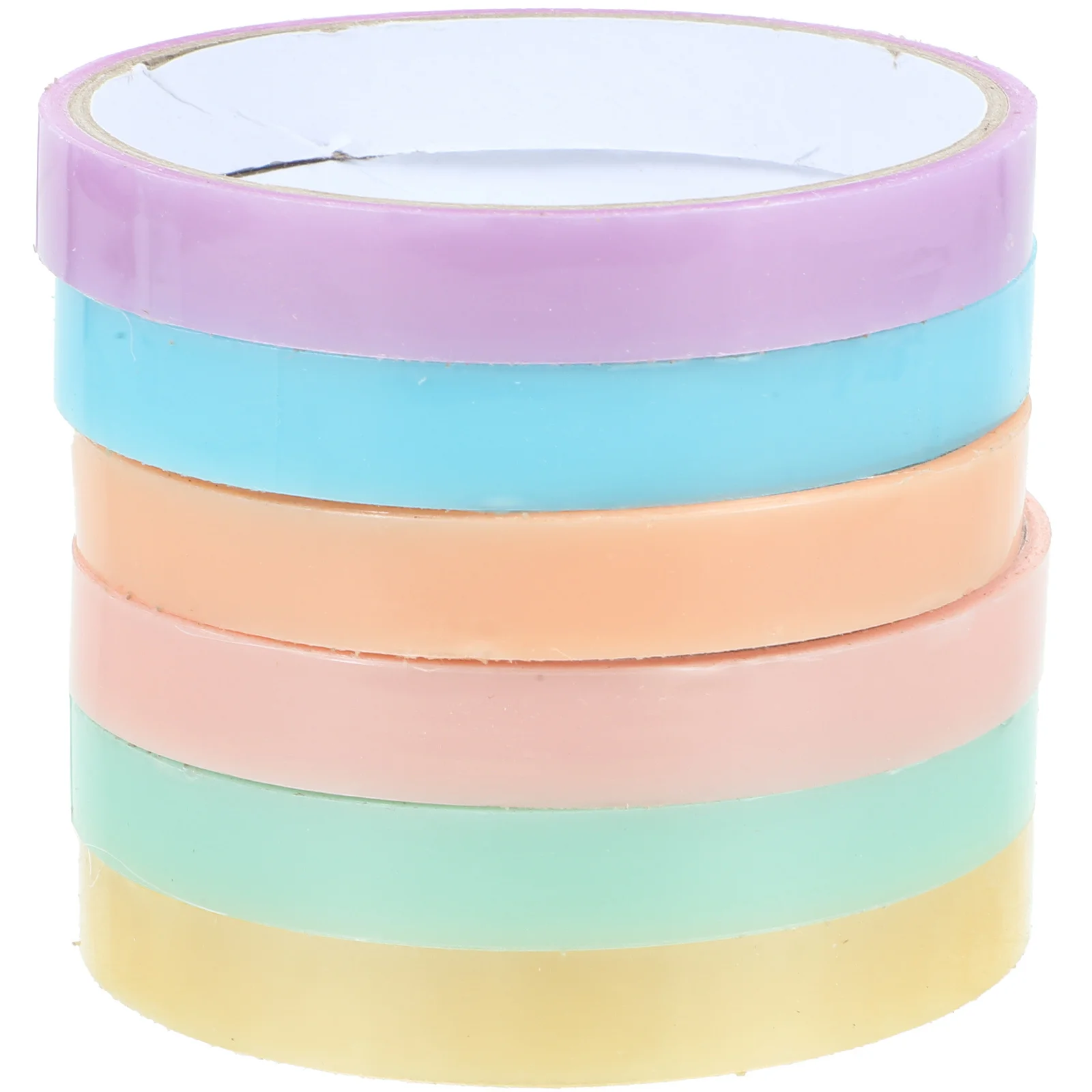 

6pcs Sticky Ball Tapes Colored Adhesive Rolling Tape For Kids Diy Sensory Stress Relief Decompression Play Craft Activity Sticky