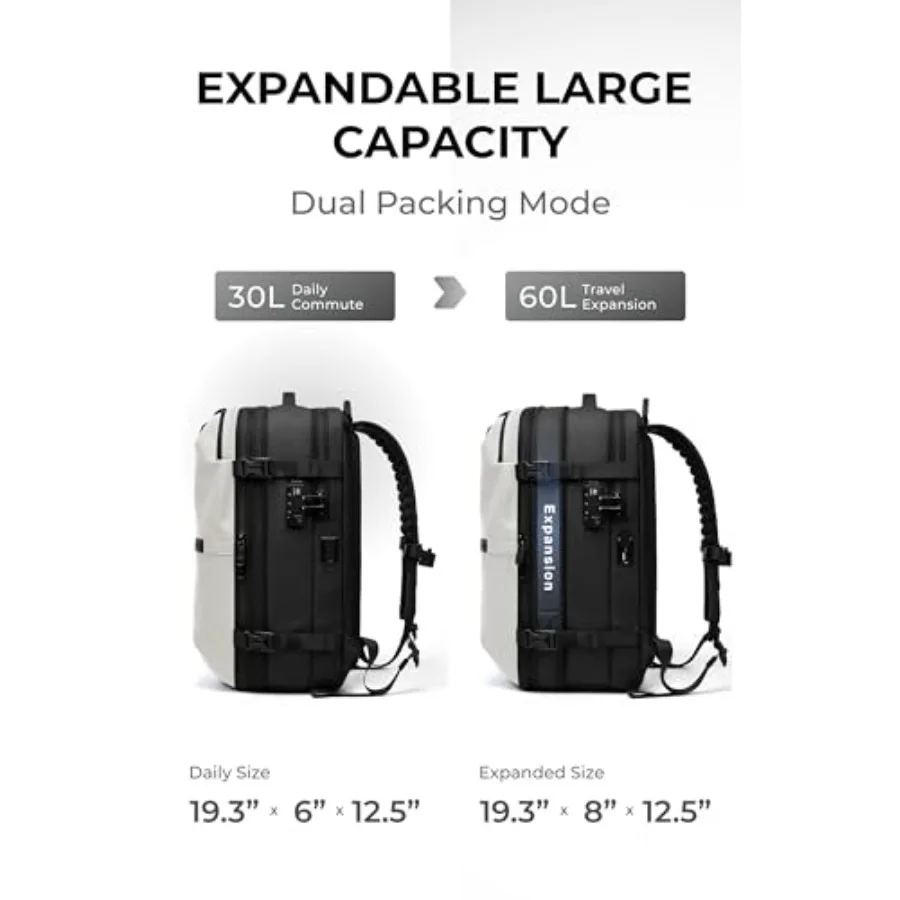 AirVault فراغ ختم حقيبة السفر 60L مع توسيع دوامة ضغط الهواء نظام فراغ مقاومة للماء TSA قفل فراغ P #6