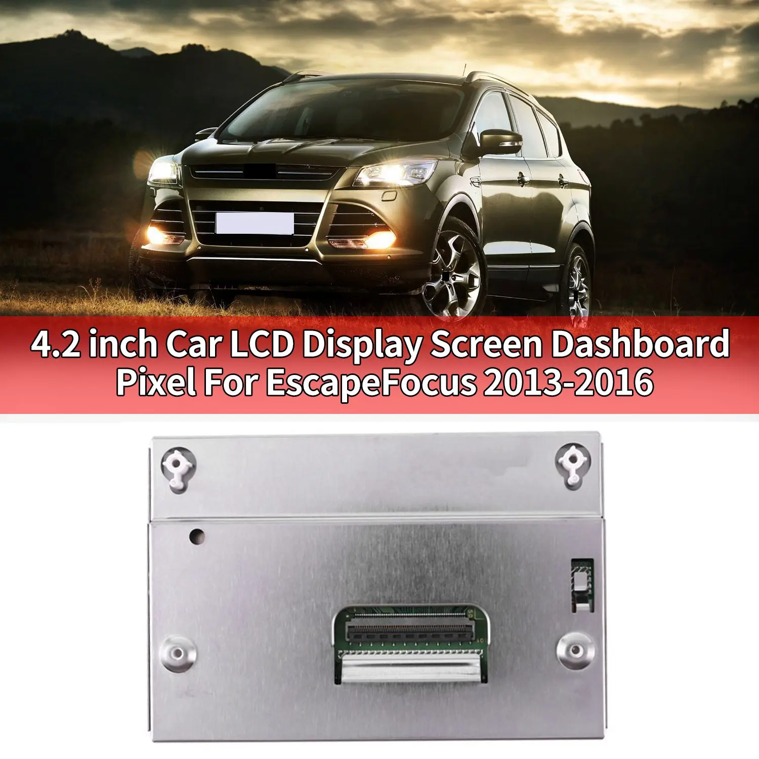 A01K-4.2 Inch Car LCD Display Screen Dashboard Pixel For Ford Escape/Focus 2013-2016 LQ042T5DZ01 LQ042T5DZ07 LQ042T5DZ11