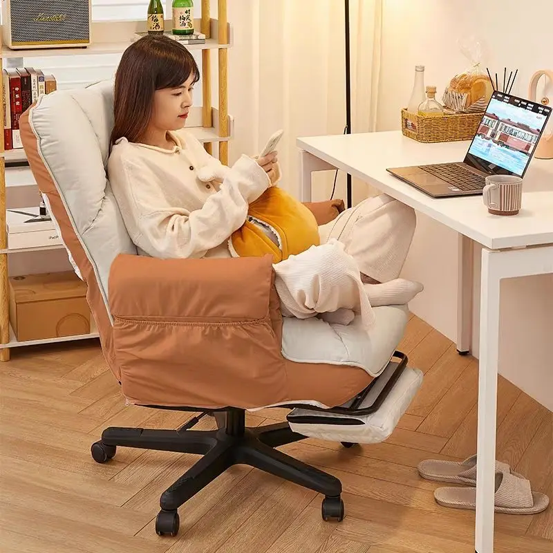 Sofa chair home computer chair comfortable sitting comfortable office chair can recline study Desk Chair Makeup Chair