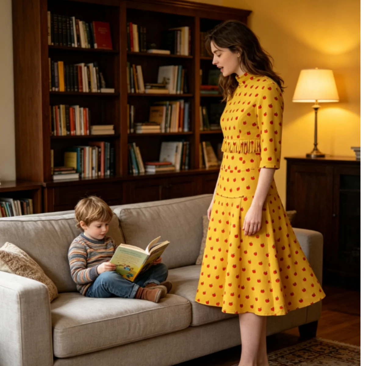 Fantástico Disfraz de Cosplay de Mr. Fox y Mrs. Felicity Fox, Vestido Amarillo para Mujer, Traje de Personaje de Película de Dibujos Animados para Halloween y Uso Diario