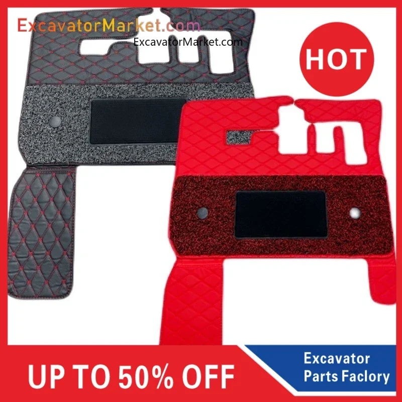 Excavator Parts Doosan Wheel excavation Special foot pad DX55/60 /150W /210w-9C-ECO cab carpet silk ring floor mats