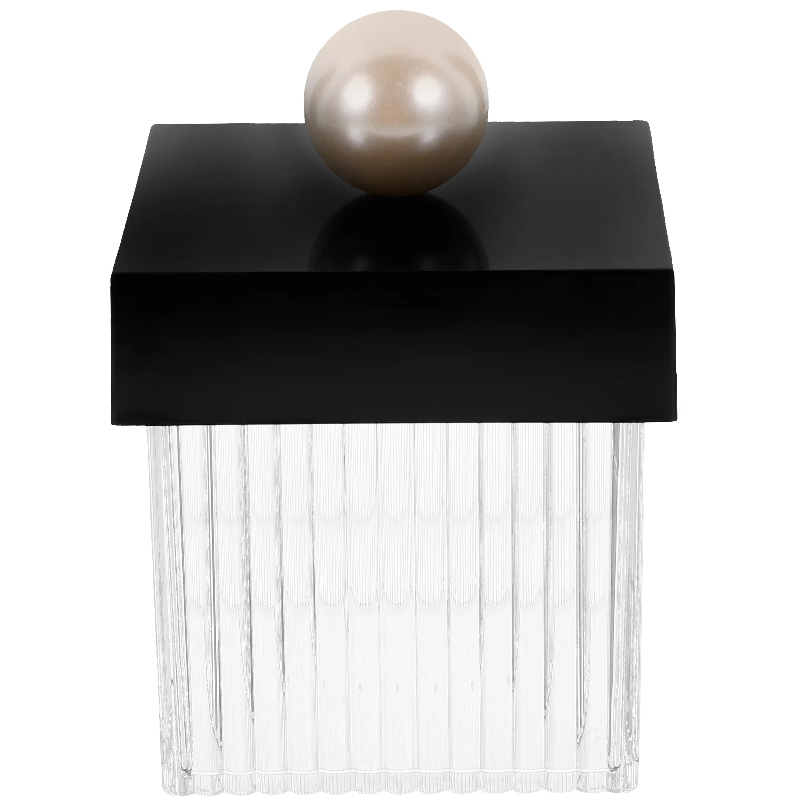 صندوق تخزين أكريليك منظم شفاف لمسحات القطن وسادات المسواك وإكسسوارات المكياج وسطح المكتب وغرفة المعيشة والحمام