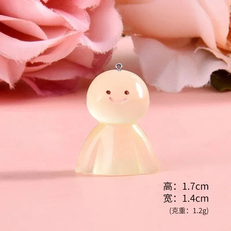 10Pcs Glow In Dark Cartoon Doll Resin Charms Luminous Pendants DIY Craft Supplies for Earrings Necklaces Keychains Jewelry view 6