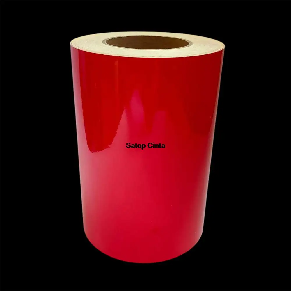 20cm*5M Red Self-Adhesive Reflective Material Commercial Advertisement Grade Tapes Waterproof Glass Bead Reflectors Car Stickers