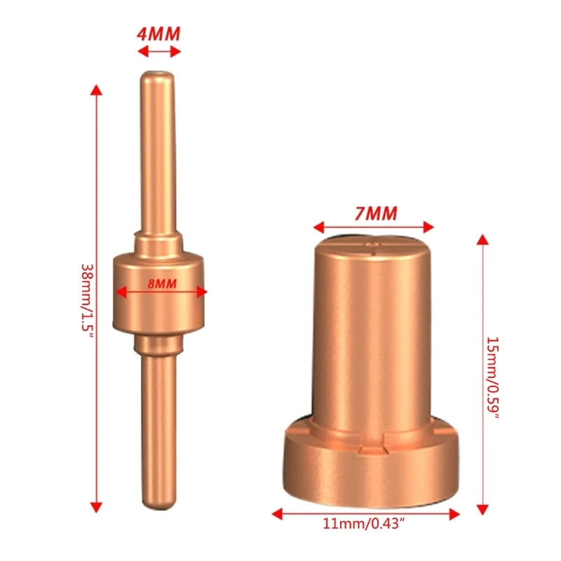 Electrodes Long Nozzles Welding Nozzle for PT31 LG40 40A Cutting Welder 20pcs Drop Shipping