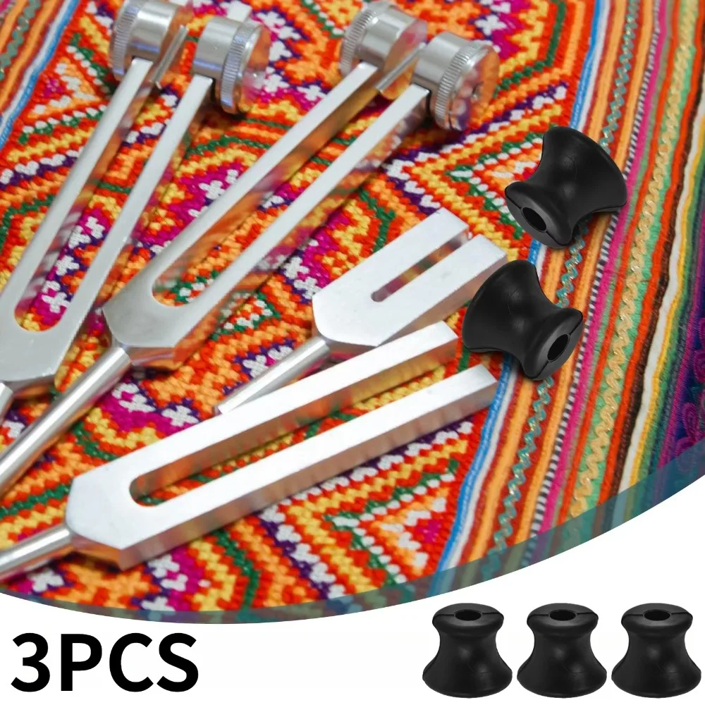 3pcs Tuning Fork Holder Base Rubber Stand for Yoga Meditation Music Tools Accessories Stability Durable Portable Home Office