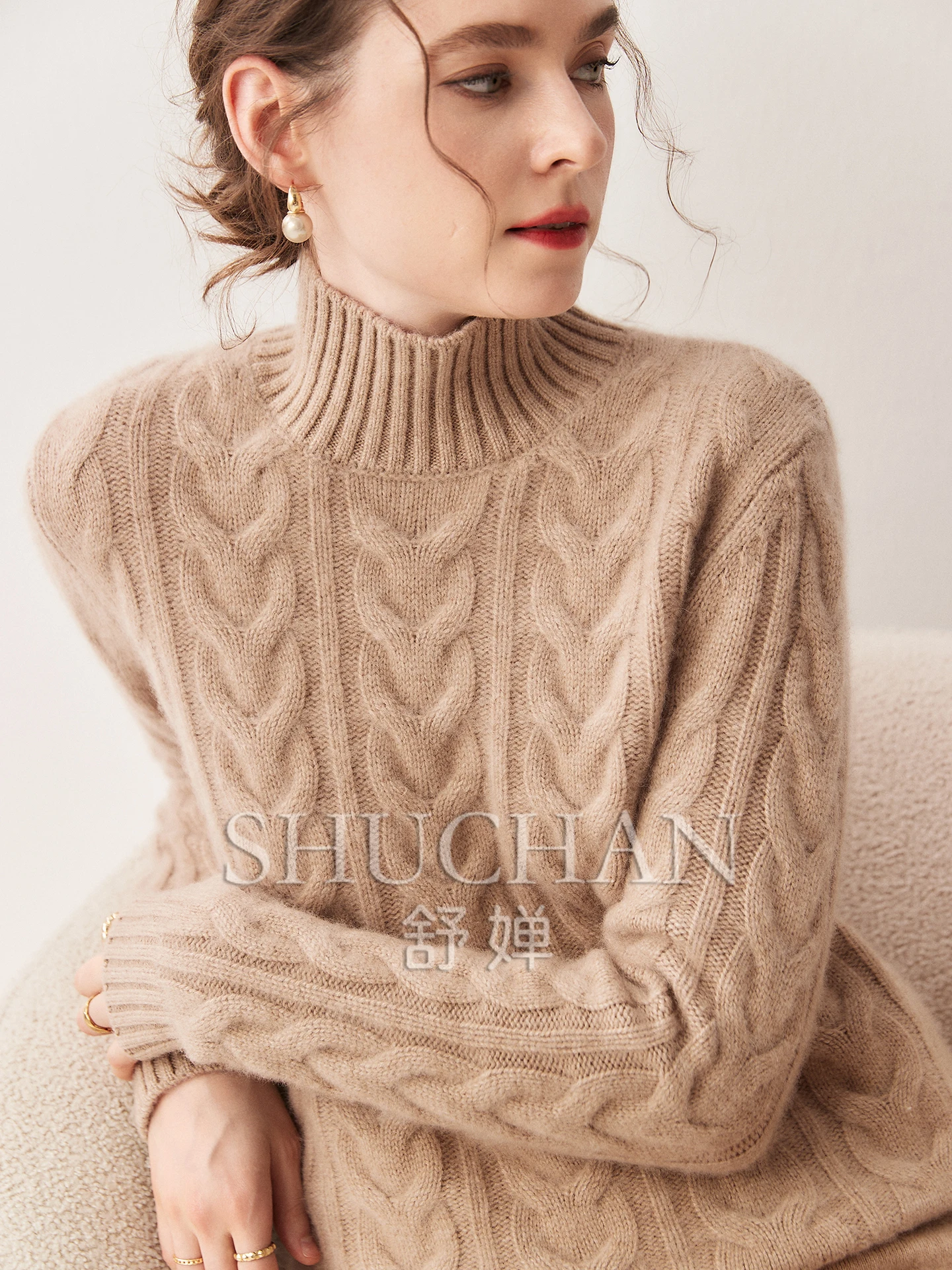 

Утолщенная водолазка, кашемировый свитер, осень-зима 202, новая водолазка, женский мягкий восковой тонкий вязаный пуловер