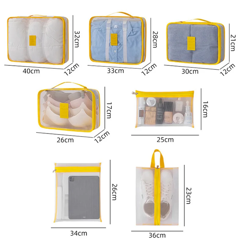 Organizador viaje – cubos de embalaje maletas ropa zapato plegable - imagen 5