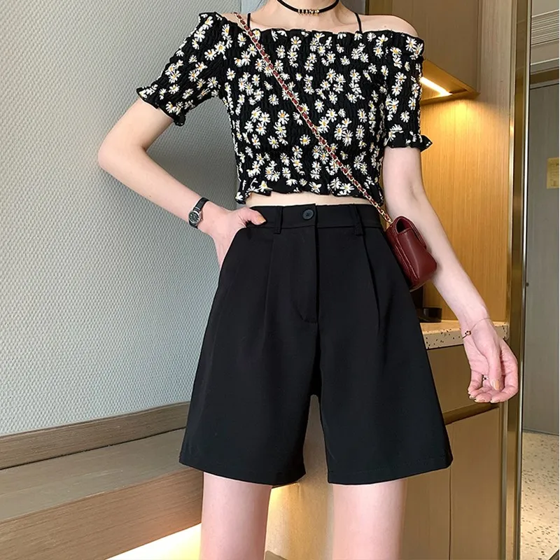 

plus Size Wide Leg Pants Women's Summer Loose Five-Quarter High Waist Slimming Trousers Trendy Hip Large Thigh Women's Pants