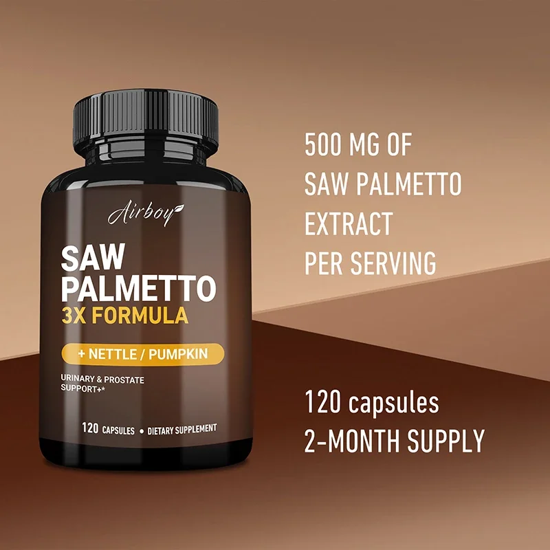 Saw Palmetto Supplement - Men\'s Prostate Health, Hair Growth, Urinary Tract Health, Relieve Frequent Urination