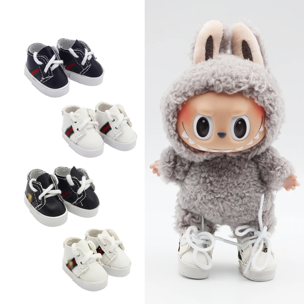 

Kawaii Labubu куклы спортивная обувь 4x1,8 см несколько стилей DIY для куклы Labubu кожаная тканевая обувь сменные аксессуары для кукол