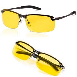 Night Driving Glasses Anti Glare Polarized Anti Glare Nighttime Glasses HD Yellow Tinted UV400 Eye Protection Aviator eyeglasses