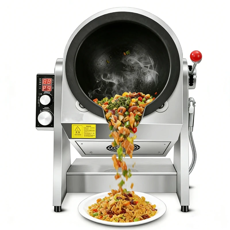 Commercial Electric Intelligent Cooking Machine Small Benchtop Automatic Fried Rice Noodles Pasta Stir-fry Cooker Machine