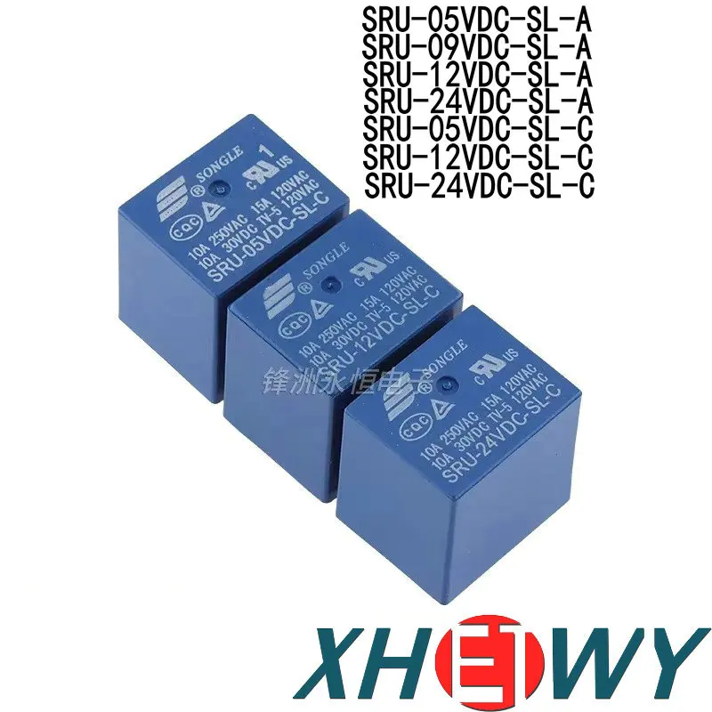 SRU -05V 12V 24VDC-SL-A-SL-C 4-pin 5-pin 10A relay SRU-05VDC-SL-A  SRU-09VDC-SL-A  SRU-12VDC-SL-C SRU-24VDC-SL-C SRU-24VDC-SL-A