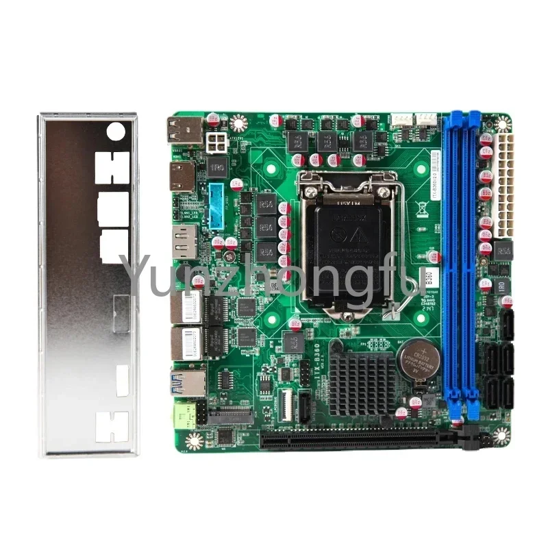 Board with 2Nvme slots New Original NAS motherboard 6SATA3.0 8th 9th i3 i5 i7 1151 mini ITX industrial