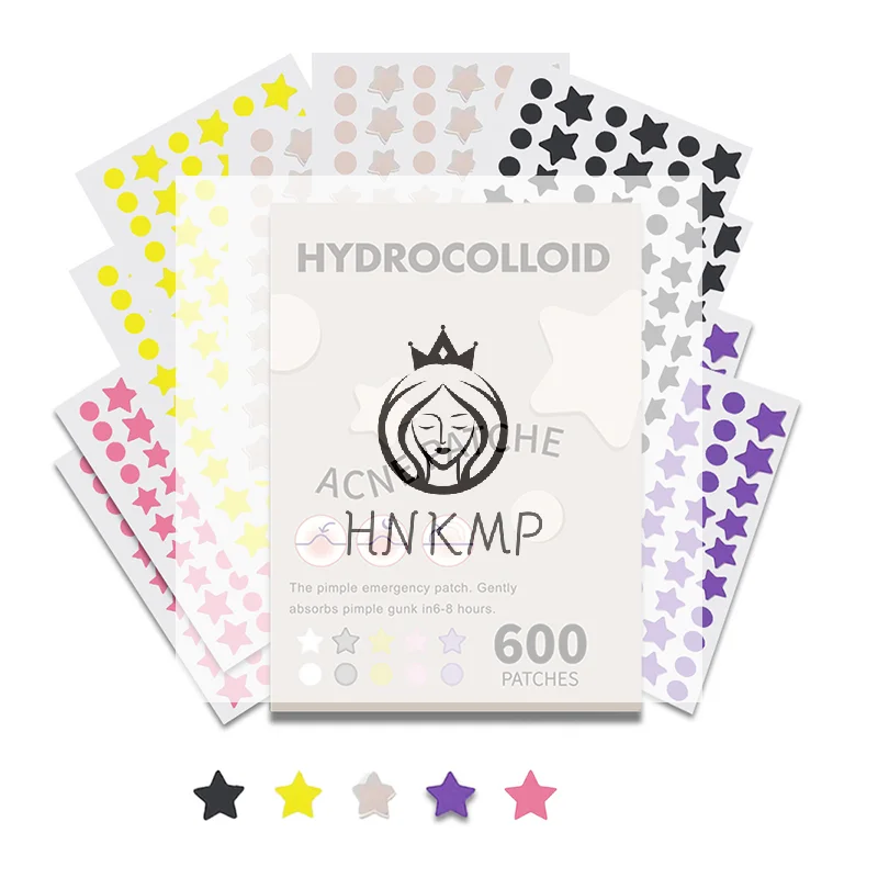 

600Pcs/set Star Pimple Patch Acne Colorful Invisible Acne Removal Skin Care Stickers Concealer Face Spot Beauty Makeup Tools