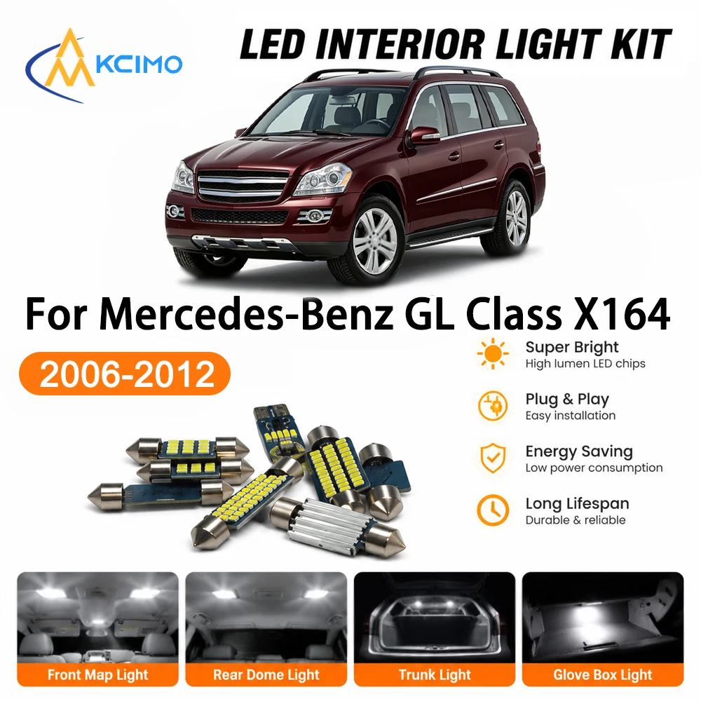 High Quality Atmosphere LED Interior Lightng Kit For Mercedes-Benz	GL Class X164 2006-2012, Easy Install Cozy Map Light Reliable