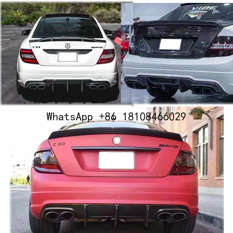

Mercedes Benz C Class C204 2007-2014 AMG Задний бампер Диффузор Губа Задние сплиттеры Защита Автомобильные аксессуары W204 C63 для автомобиля Mercedes