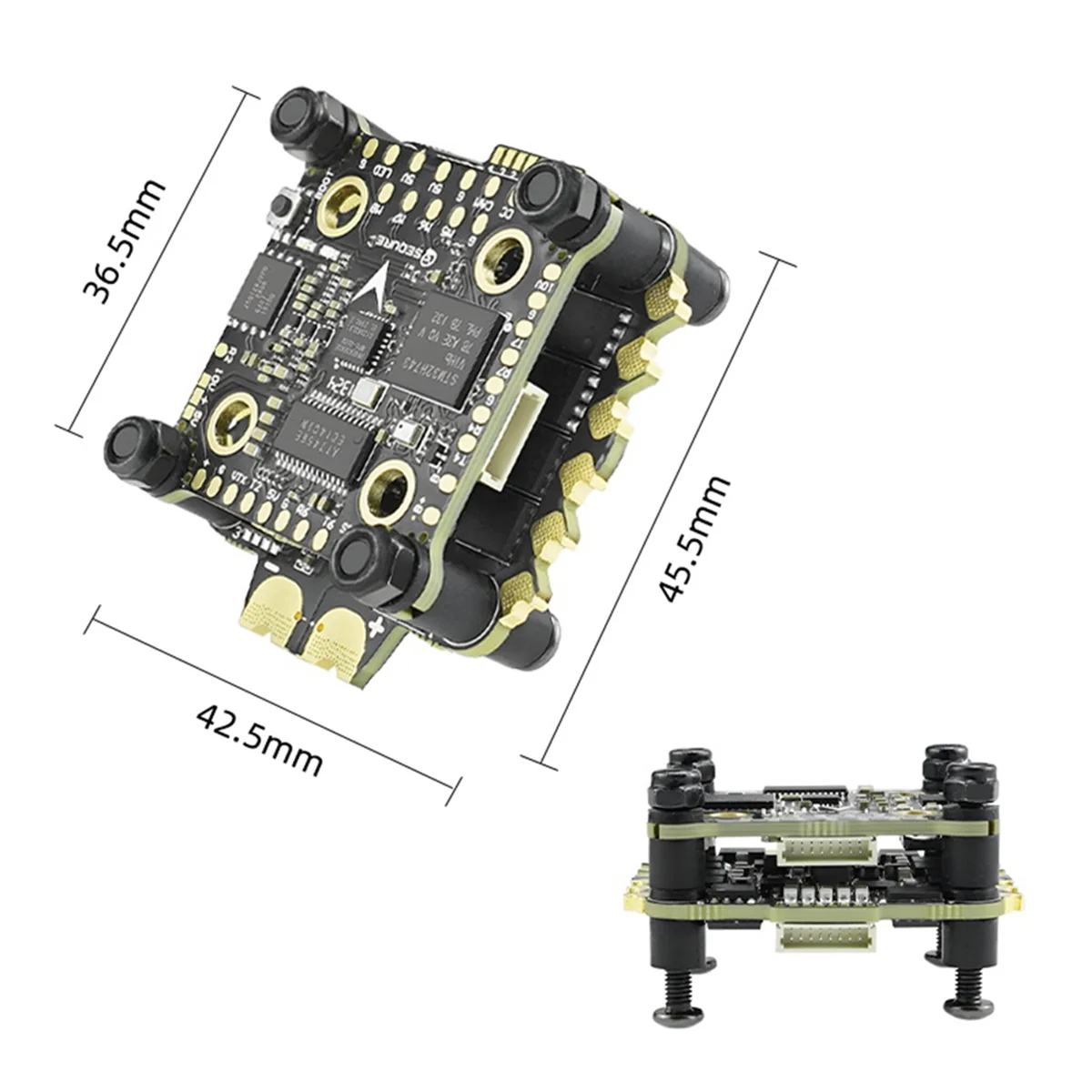 AT53 H743 وE70 G2 BLHeli 32 Stack 4-8S MPU6000 وحدة تحكم في الطيران 70A 128K 4 في 1 ESC (AM32)