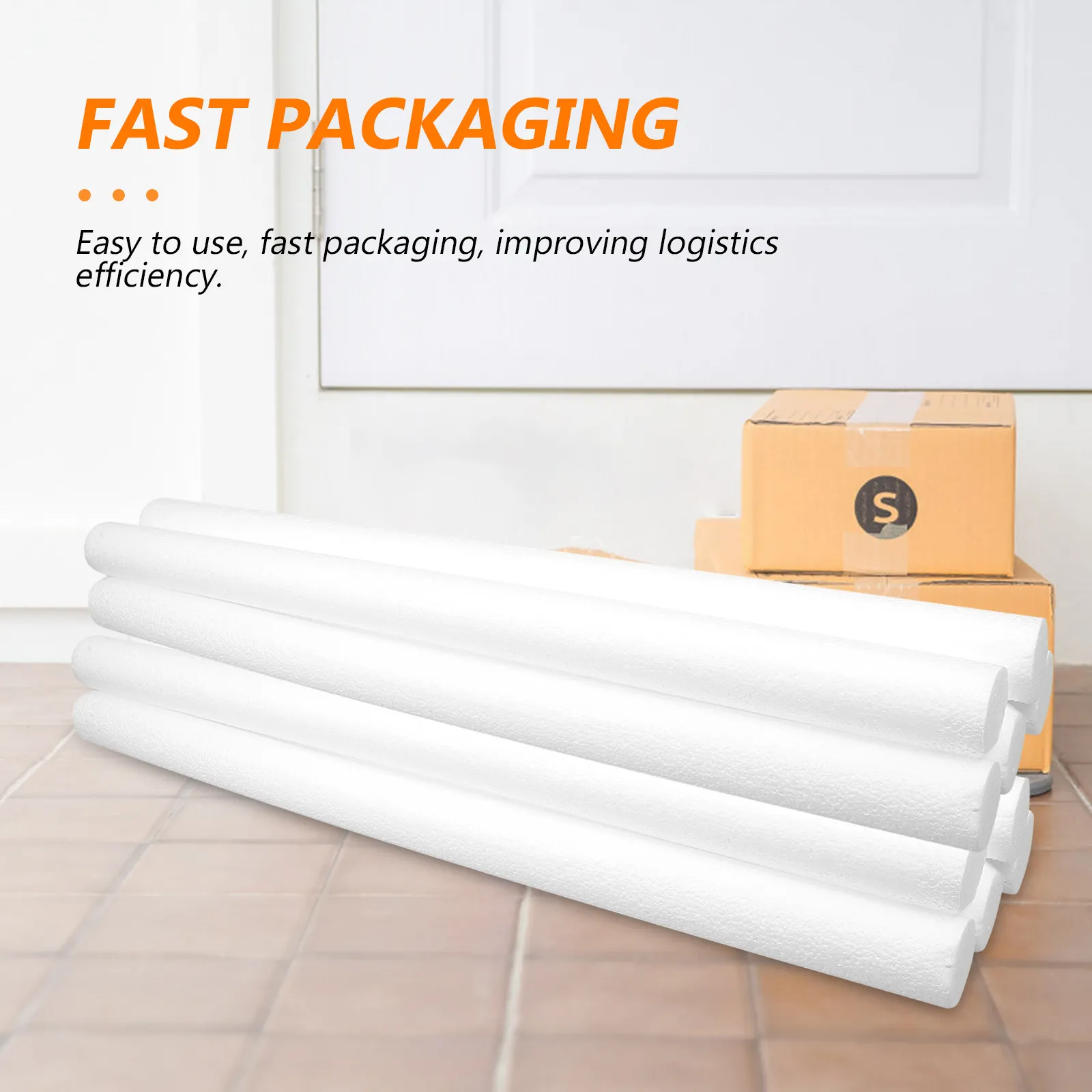 10pcs Anti Vibration Foam Rods Express Packing Insert For Oil Paintings Calligraphy Murals Delivery Packing Liners Foam Inserts