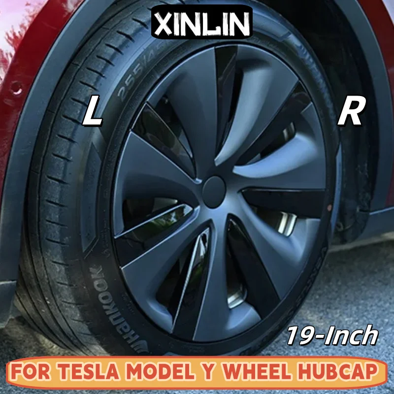 4PCS HubCap 19 Inch Wheel Caps Automobile Performance Replacement Hub Cap Full Rim Cover Accessories For Tesla Model Y 2020-2024