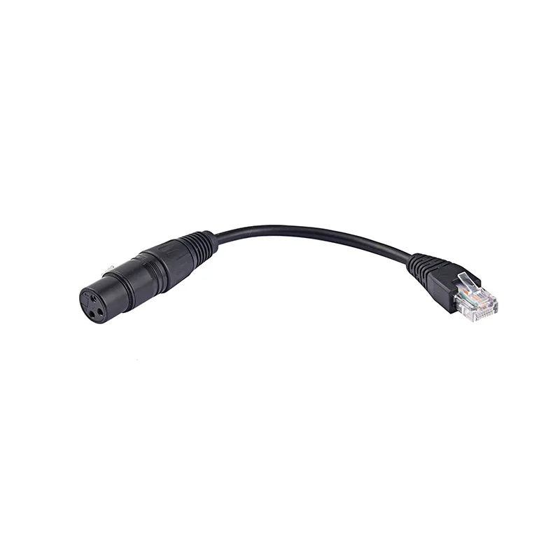 RJ45 Revolution Cannon 3-core female head network cable to Cannon head XLR3 stage light DMX512 network transmission line