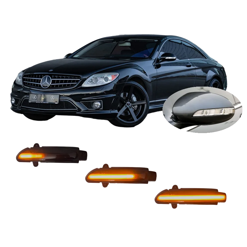 

Для Mercedes Benz CL Class W216 2006 2007 2008 2009 2010 CL550 CL600 светодиодный последовательный поворотник боковое зеркало указатель поворота