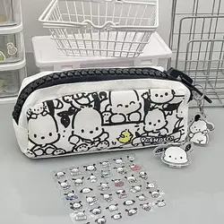 Anime Kawaii Sanrio Pen Bag Cute Pochacco Cartoon Student Pencil Box Stationery Case Large Capacity Cosmetics Storage Bag Gifts