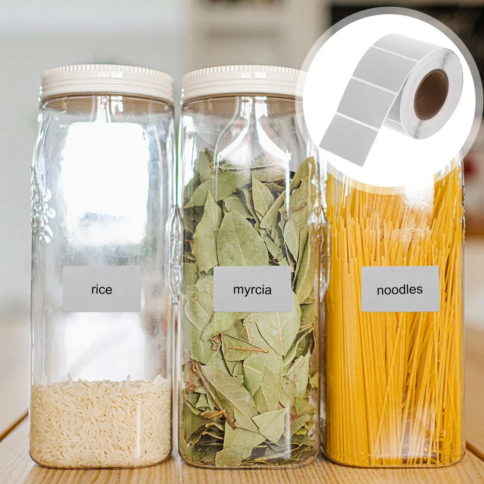 

1 Roll Multi-Functional Thermal Labels Color Coding Stickers for Jars Bottles Drawers Bins Pages Documents Fast Adhesion Indoor
