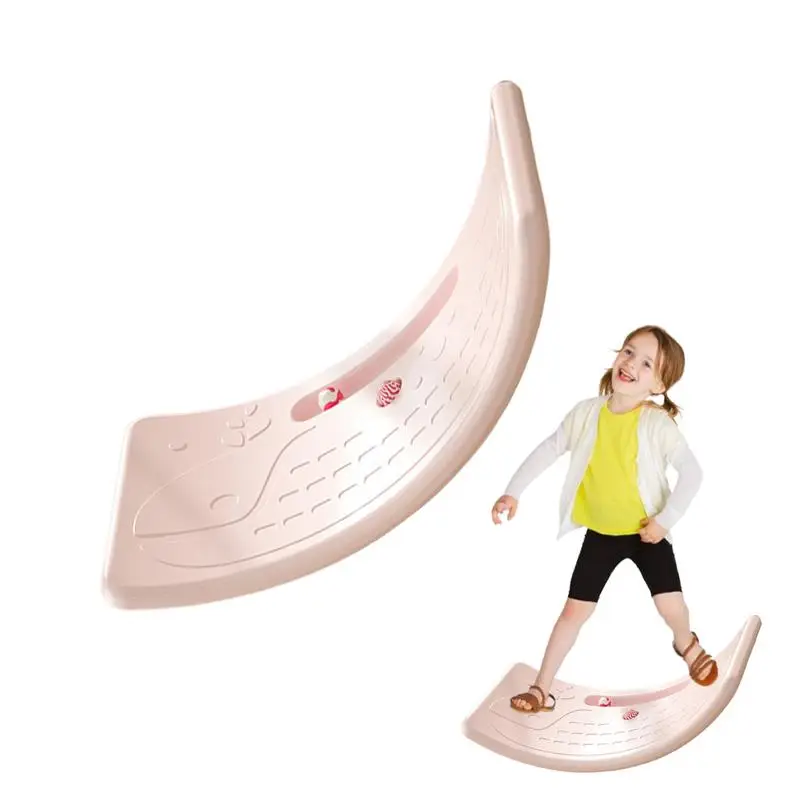 Balance Board Kids Anti-Slip Strip Design Concentration Bending Board Toy Balance Pads For Kids Rocker Board For Balance