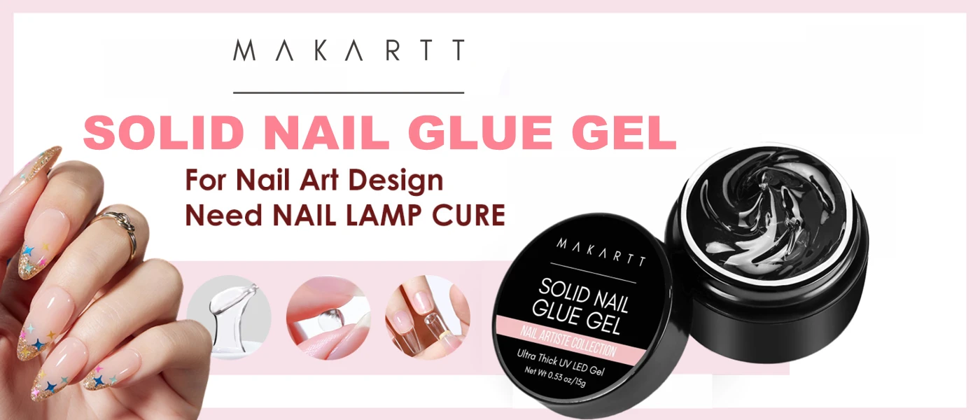 Makart fester Nagel gel kleber für weiche Gel nagels pitzen klare Acryl nagels pitzen fester Gel nagel kleber zum Drücken auf Nägel künstliche Nägel – Detail 1
