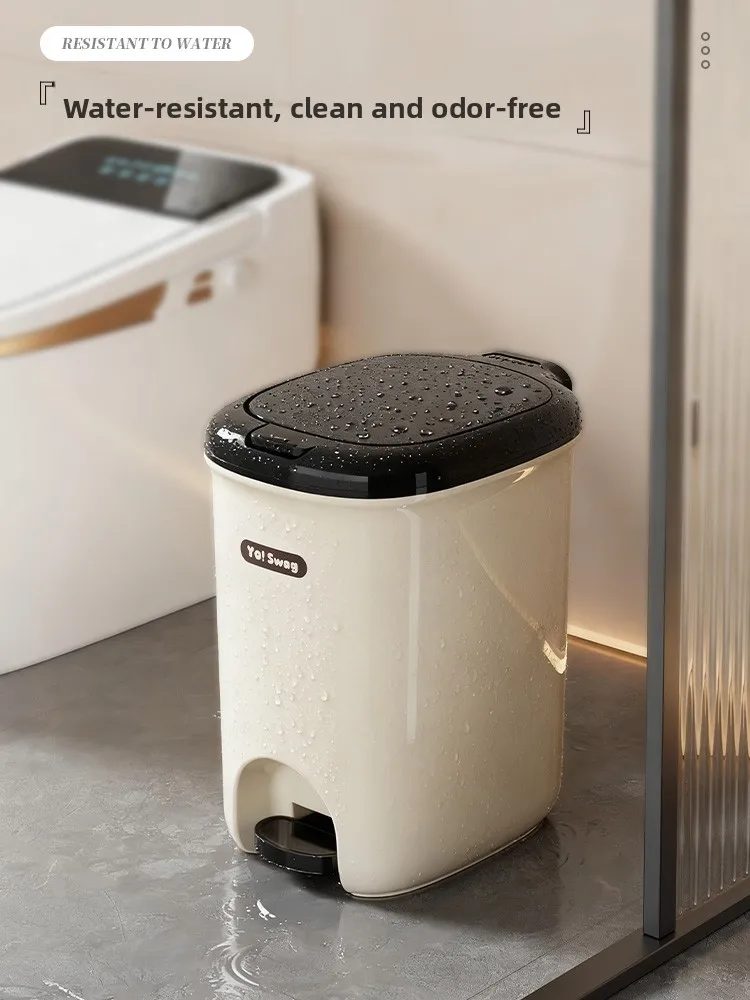 

Большая мусорная корзина с педалью для кухни и гостиной, для домашнего использования, с крышкой, простой дизайн, круглый корпус, для бытового использования.