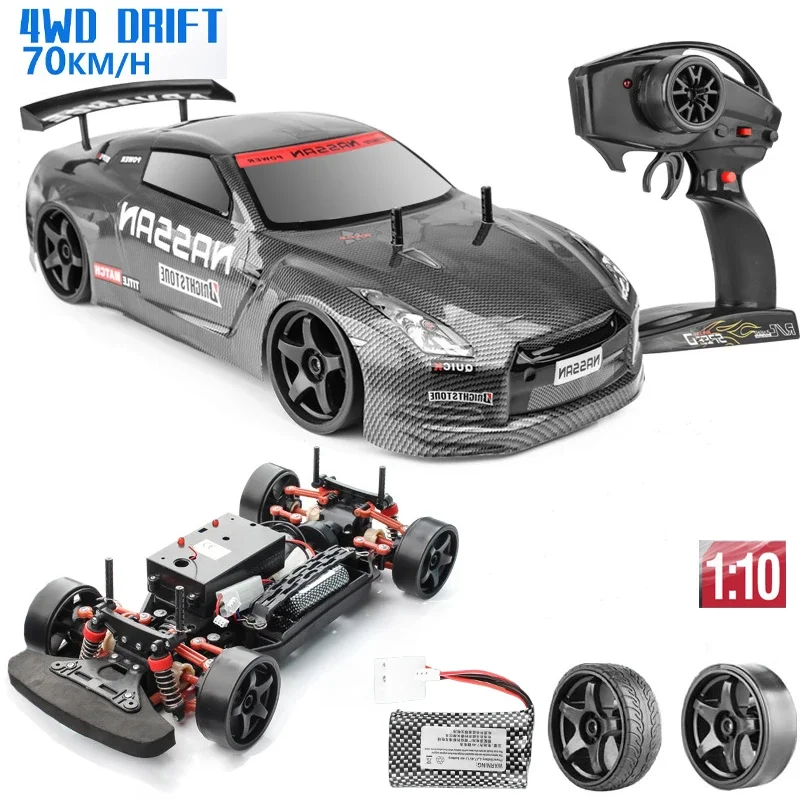 1:10 4WD Shock Proof High-speed Vehicle 70km Drift Competition Racing Cross-country Boy Children\'s Remote Control Car Toy