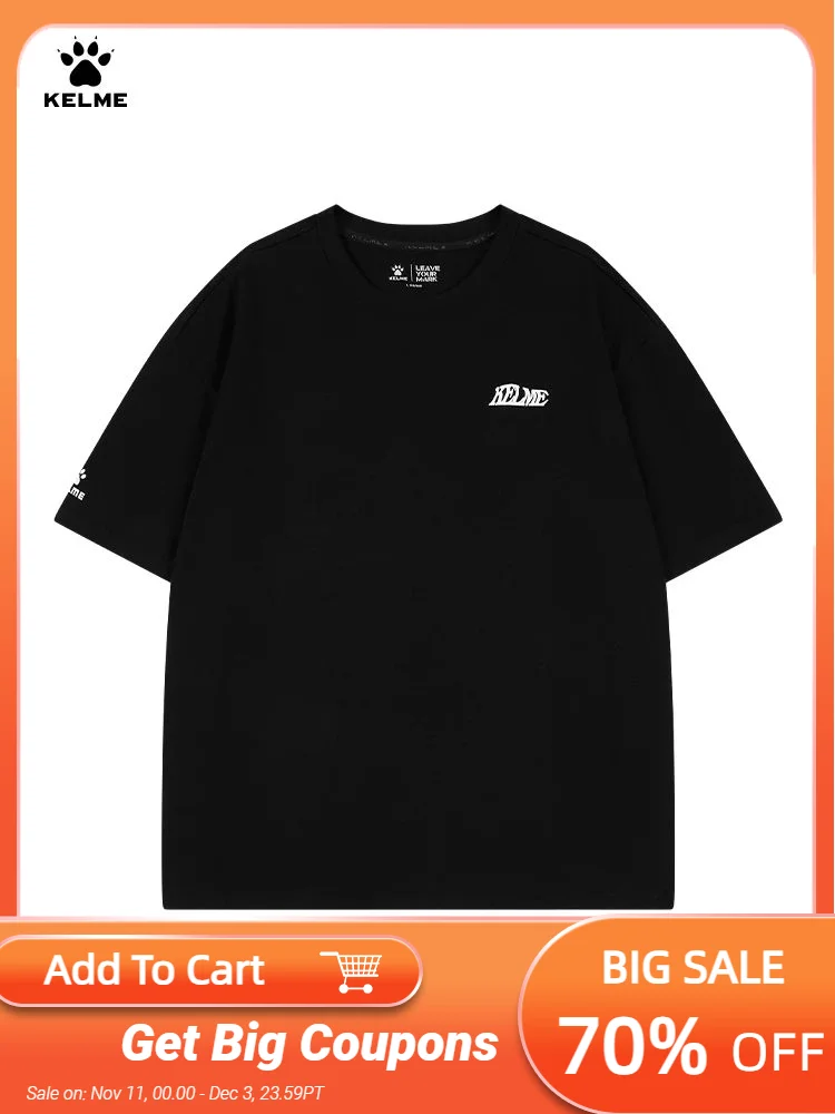 

Kelme Su Super Football Culture Co Branded Shirt Cotton Short Sleeved T-shirt Loose Breathable Football Top
