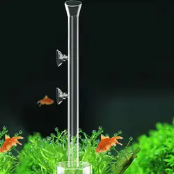 Shrimp Feeding Tube Clear Fish Tank Aquarium Shrimp Feeding Dish Bowl Crystal Glass Feeding Tube Fish Tank Feeding Supplies
