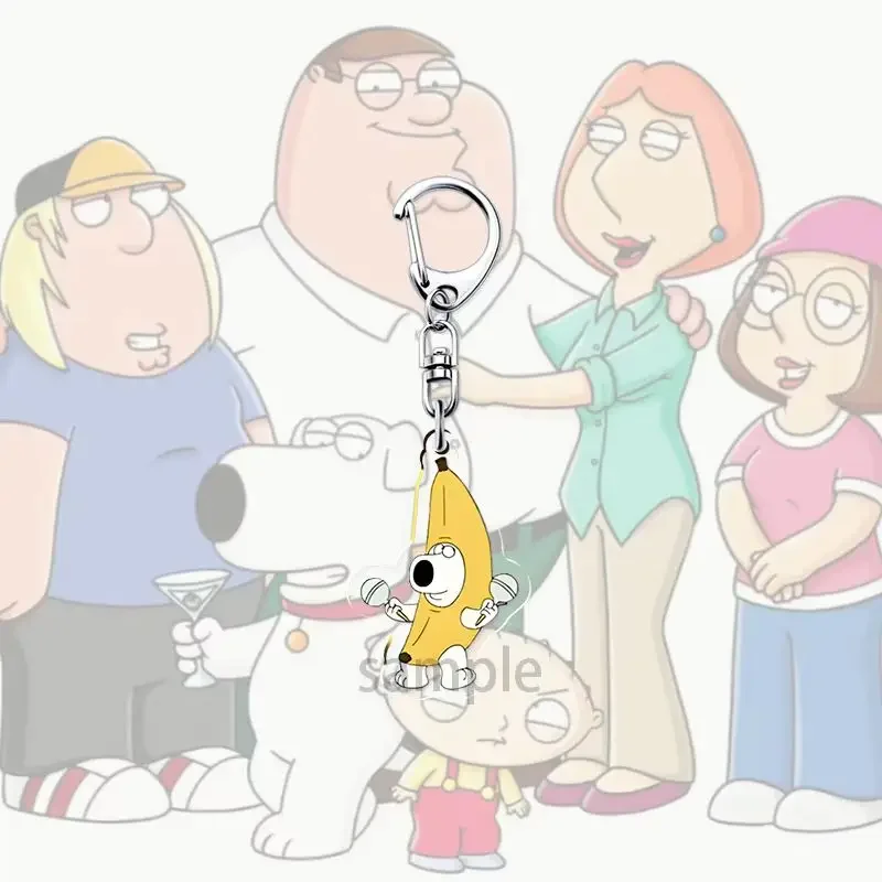 Griffin Family Guy Fat Man Acrylic Glitter Keychain Car Key ChainCosplay Bag Accessories Gift