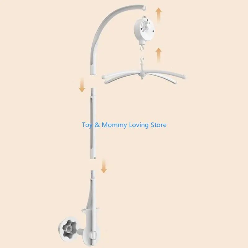 Y1QF Windup Move Box Music Baby Baby Musical Crib Mobile Mobile Toy para campanas bebé Brazo brazo colgante Juguete