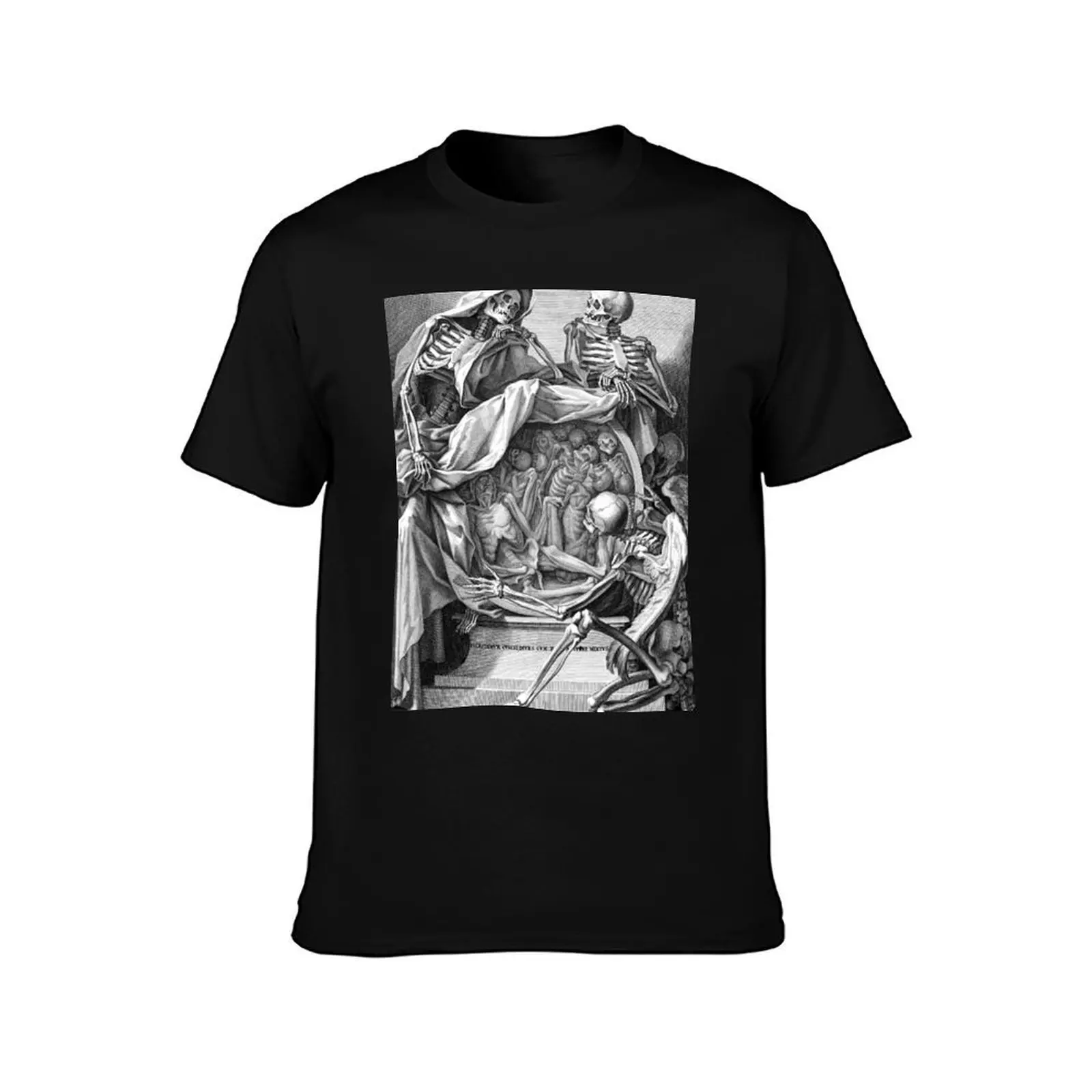 Italian Memento Mori - Unknown T-Shirt, Summer Casual Cotton Tee, Oversized Streetwear Tops, Vintage Graphic Print, 100% Cotton