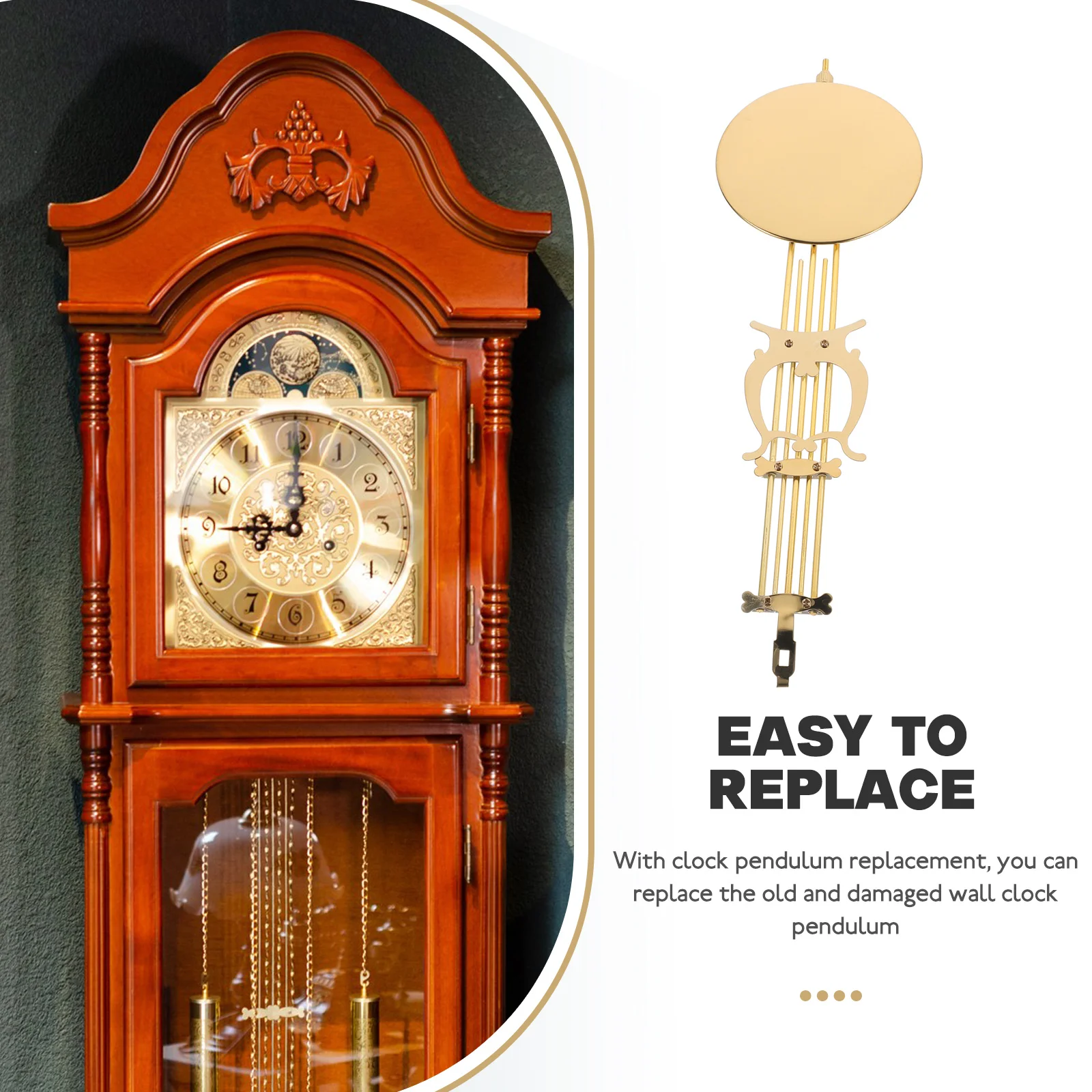 

Metal Wall Parts Mechanism Part Replacement Pendulum Clock Pendulum Replacement Mechanism Accessories Clock Supply