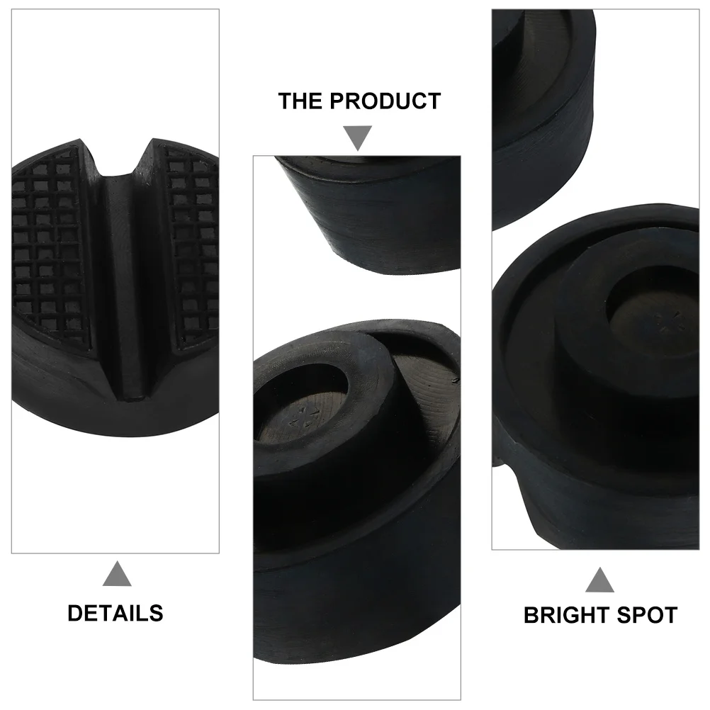 

4pcs Pad Adapters Black Heavy Duty Rubber Pads For Car Lift Jack Stand Frame Rail Protection Floor Jack Accessories